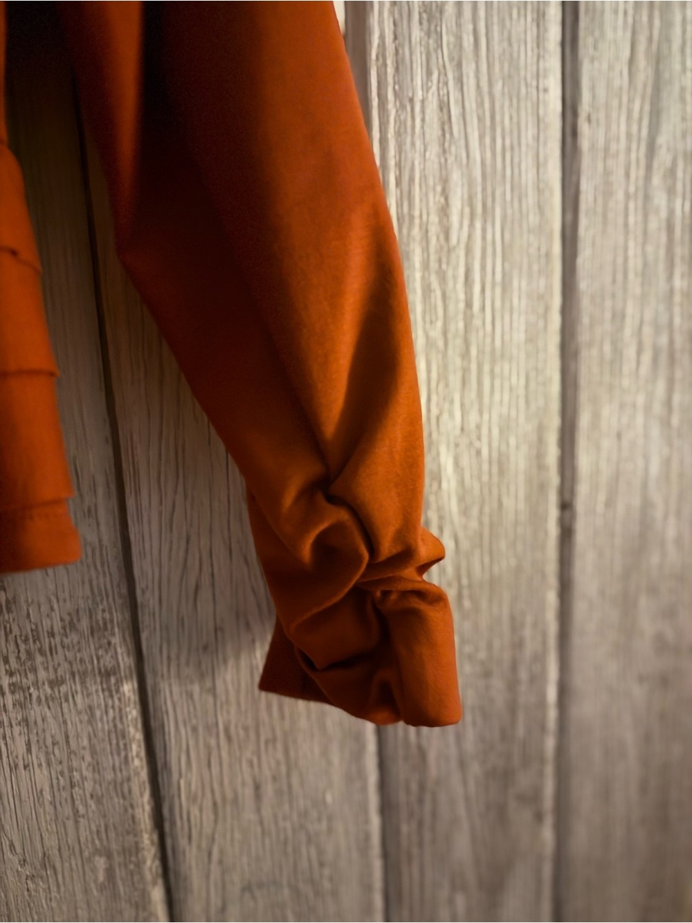 INC International Concepts Rust Orange Ruffle Cropped Blazer - Picture 7 of 10